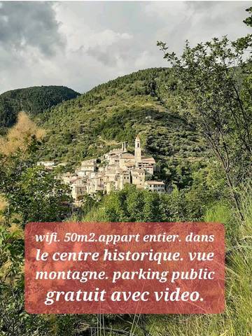 Gîte pour 4 personnes, avec vue à Lucéram