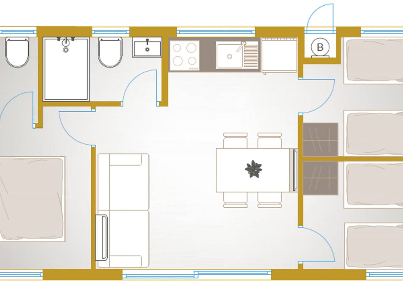 Ganze Wohnung, Mobilheim direkt am Strand in Ugljan, Insel Ugljan