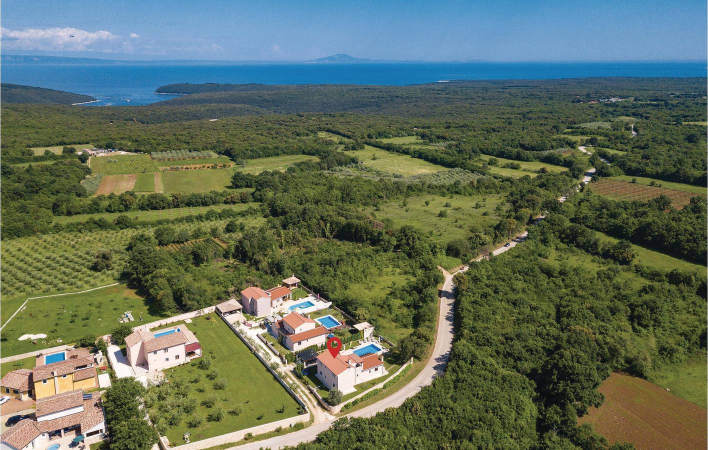 Reizende Ferienwohnung mit Pool in der Nähe von Valtura, 2 km von der Küste entfernt in Valtura, Südküste Istrien