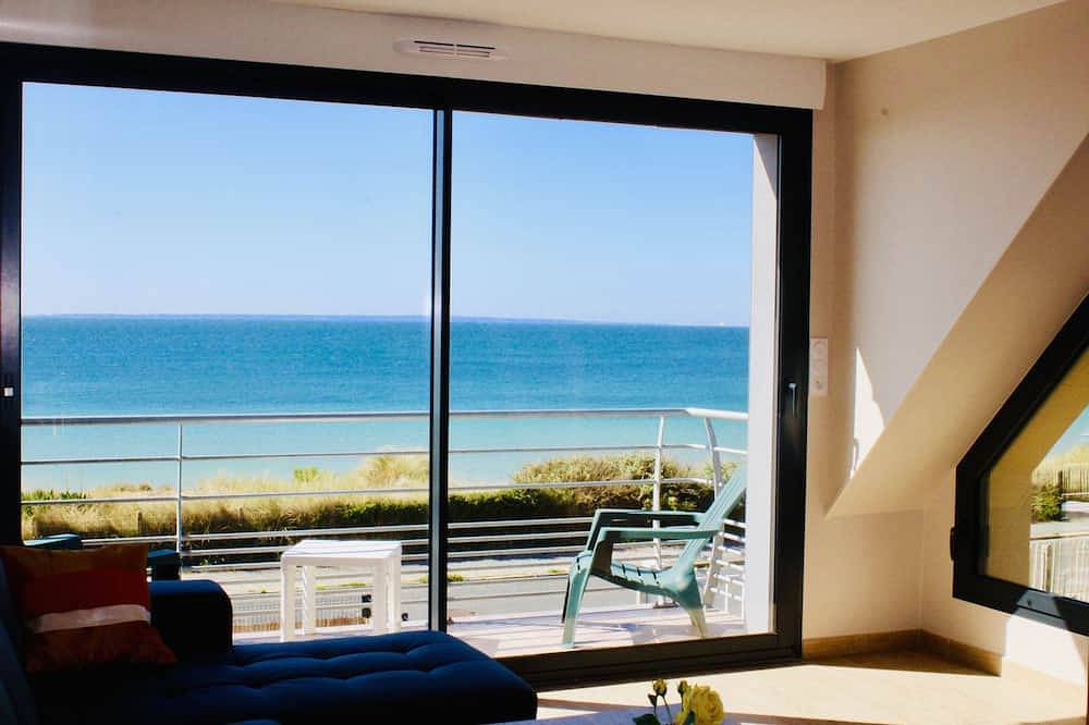 Ganze Wohnung, Meeresvorderseite ,Atemberaubender 180 ° 3 Schlafzimmer, Privatparkplatz in Barneville-Carteret, Côte de la Déroute