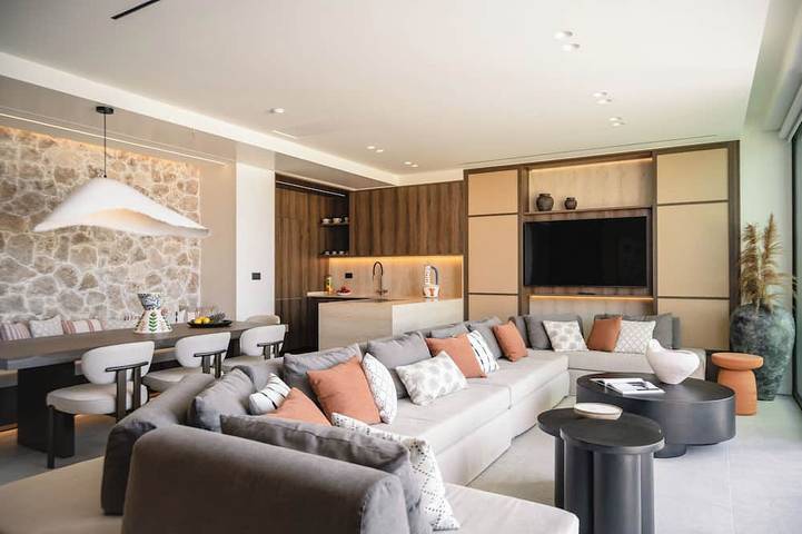 Espera luxe strandresidentie, privézwembad en wandelen naar alle voorzieningen! in Rethymno (City), Rethymno en omgeving