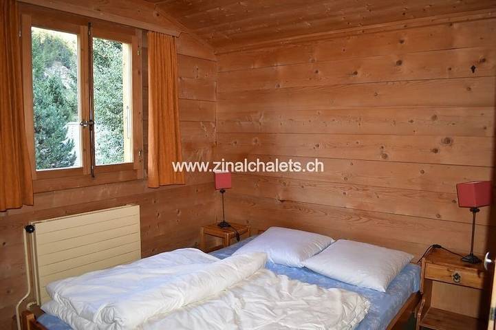 Einzelchalet in Zinal - 1 Schlafzimmer mit 1 Doppelbett (140x200) - 1 Schlafzimmer mit 2 Betten - 1 in Ayer (Anniviers), Anniviers
