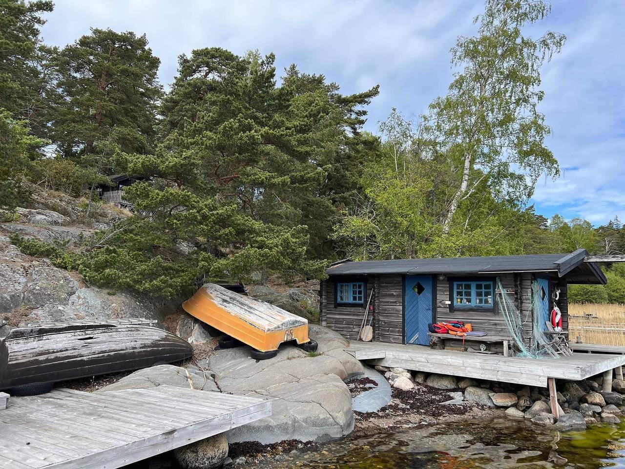 Hütte am Meer mit privater Sauna in Stockholmer Schärengarten