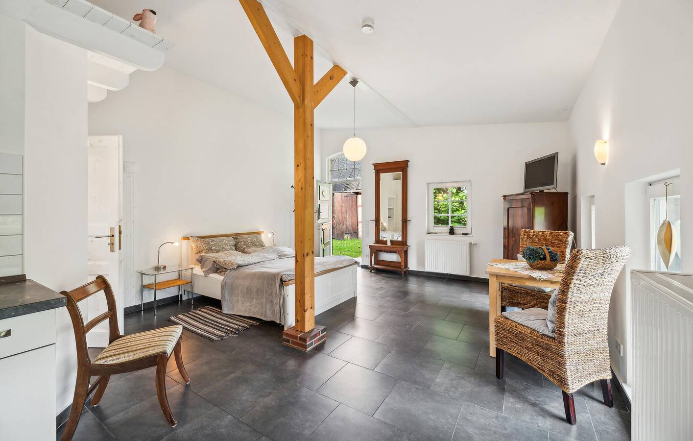 Ganze Ferienwohnung, Wingst-Flucht: Terrassenwohnung mit Parkplatz in Wingst, Cuxland