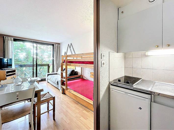 Estudio entero, Estudio Cómodo  para 4 Personas  Pie  de Pista Balcón in Le Corbier, Villarembert