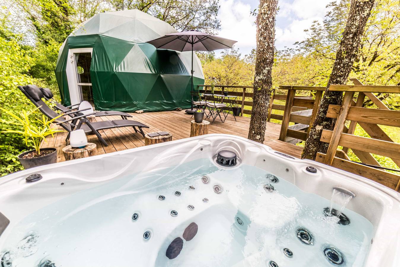 Bungalow für 2 Personen mit Garten in La Dornac, Périgord Noir