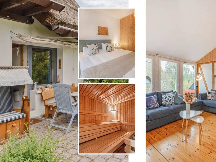 Ferienhaus für 8 Personen, mit Sauna und Seeblick sowie Garten und Terrasse, mit Haustier