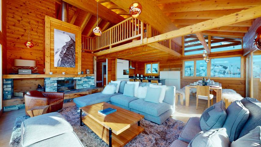 Location de vacances pour 16 personnes, avec sauna et jacuzzi ainsi que jardin et balcon à Veysonnaz - 2