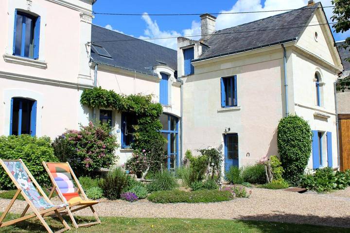 Maison d’hôte pour 4 personnes, avec jardin ainsi que terrasse et vue à Rivarennes
