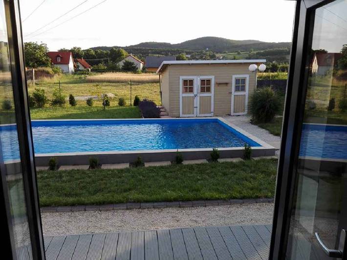 Holiday home modernly furnished with pool, washing machine and dishwasher in Ábrahámhegy, Balaton Region