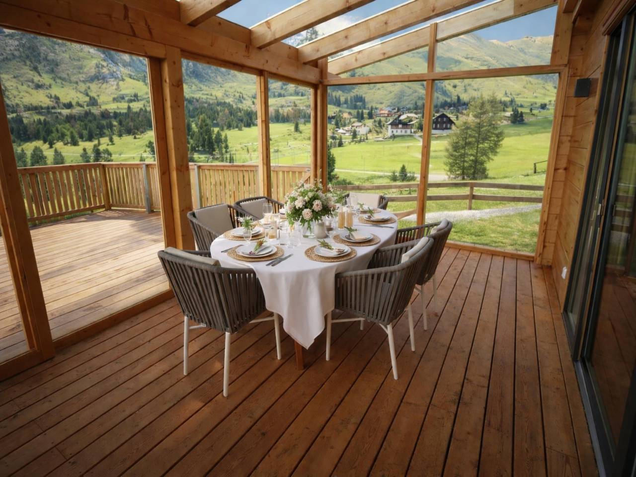 Kombi aus 2 Luxus-Chalets mit Sauna im Skigebiet in Reichenau (Österreich), Nockberge