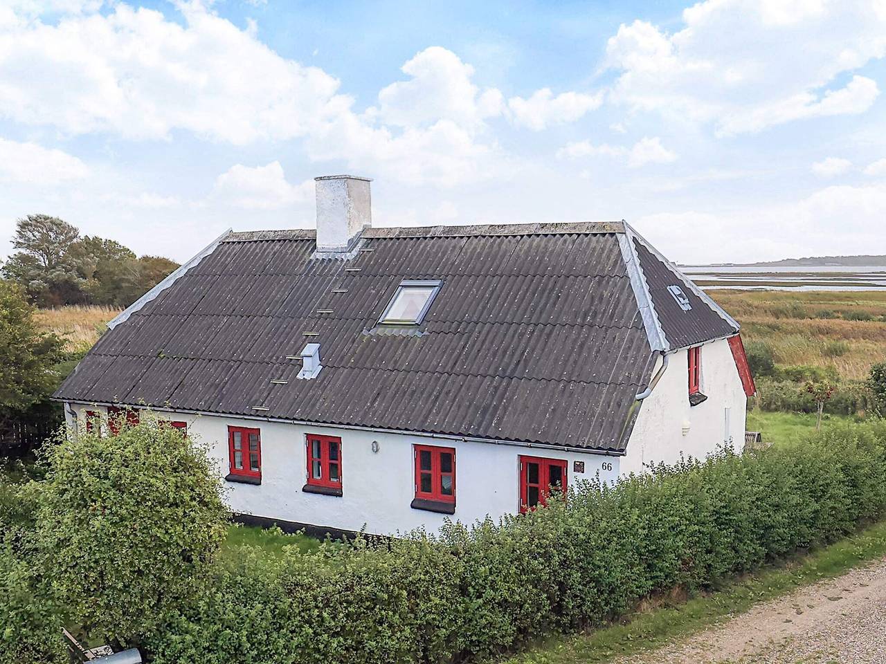 Panoramablick Fischerhaus in Limfjord in Nordjütland