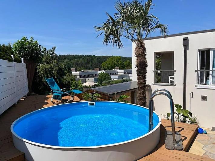 Ferienwohnung für 4 Personen, mit Garten und Sauna sowie Pool und Ausblick in Rheinebene - 4