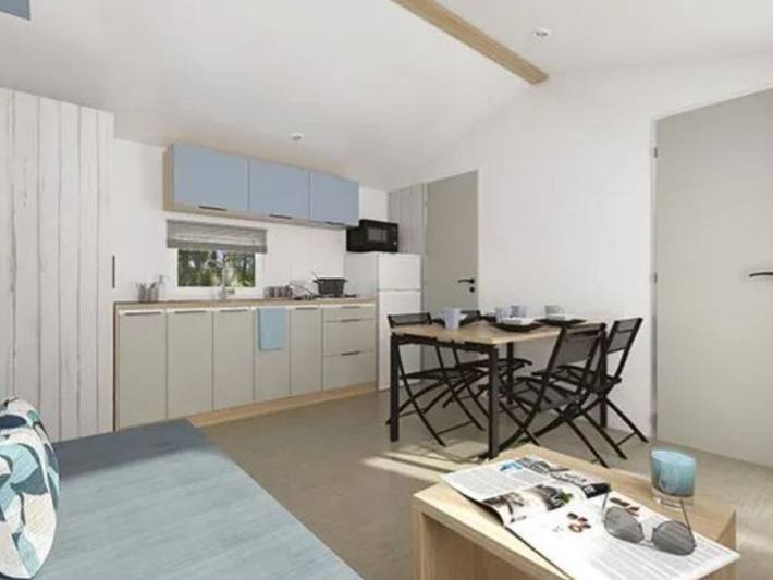 Mobil home pour 4 personnes, avec piscine et terrasse, animaux acceptés dans Plage De La Banche Binic - 2