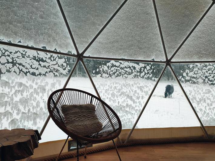 Tente pour 4 personnes, avec sauna ainsi que jardin et vue en Pologne - 4