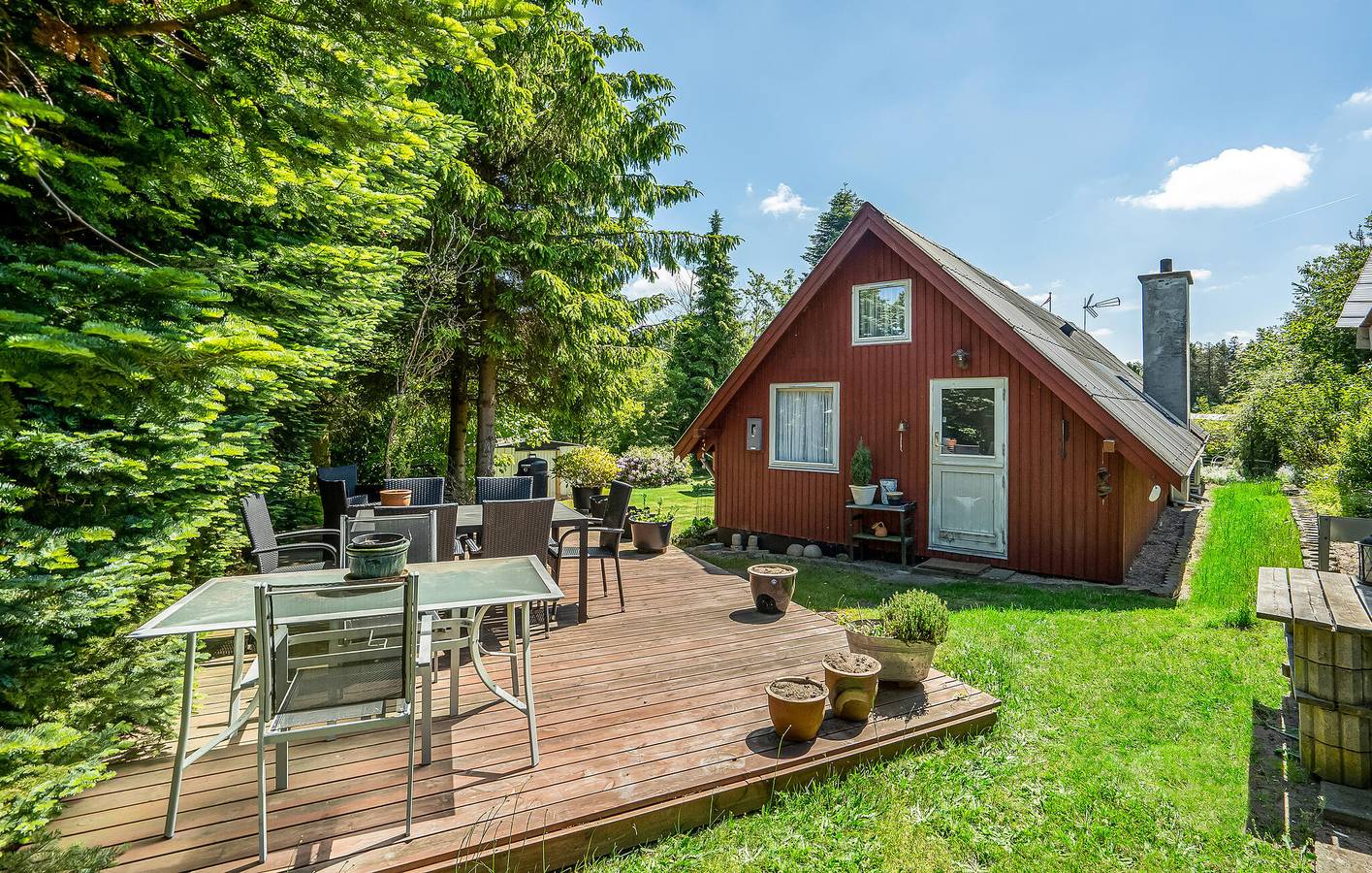 Ferienhaus für 4 Personen mit Terrasse in Selkær Mølle, Glesborg
