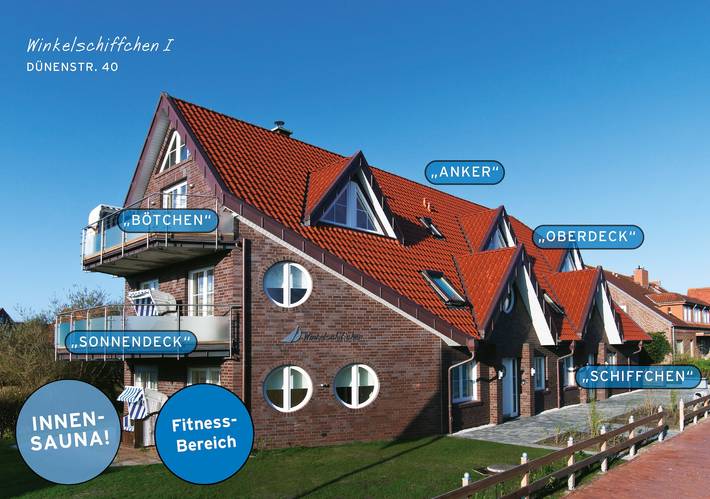 Ferienwohnung für 4 Personen, mit Meerblick und Balkon/Terrasse sowie Balkon und Garten