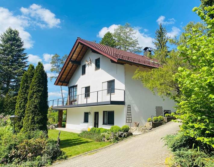 Ferienhaus für 4 Personen, mit Balkon und Terrasse sowie Garten und Ausblick in Aufseß