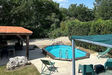 Gîte pour 2 personnes, avec jardin ainsi que jacuzzi et terrasse, animaux acceptés dans le Gard