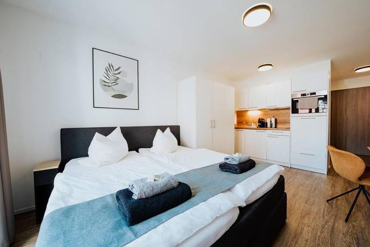 Ferienwohnung für 3 Personen, mit Balkon und Terrasse sowie Garten und Ausblick in Metzingen - 3