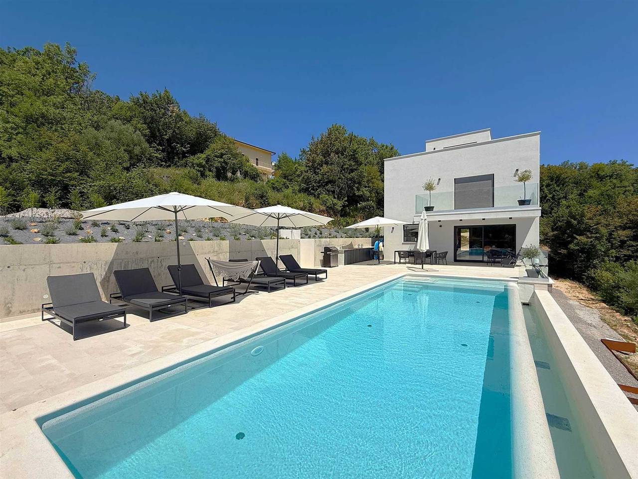 Villa Ena in ruhiger Lage mit Meerblick in Plomin, Ostküste Istrien