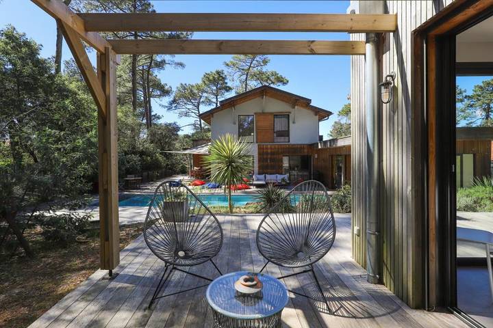 Villa pour 8 personnes, avec jardin et piscine ainsi que sauna et vue, animaux acceptés à Seignosse - 4
