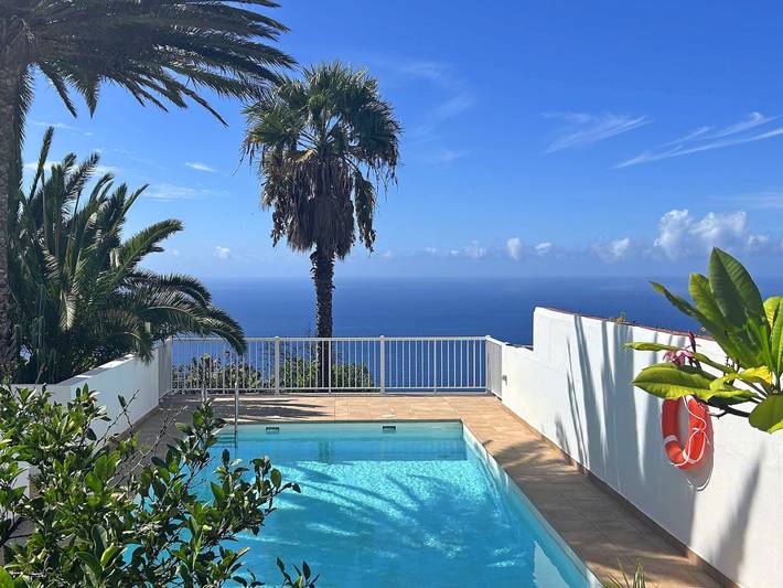 Bauernhof für 3 Personen, mit Terrasse und Garten sowie Pool und Ausblick auf La Palma