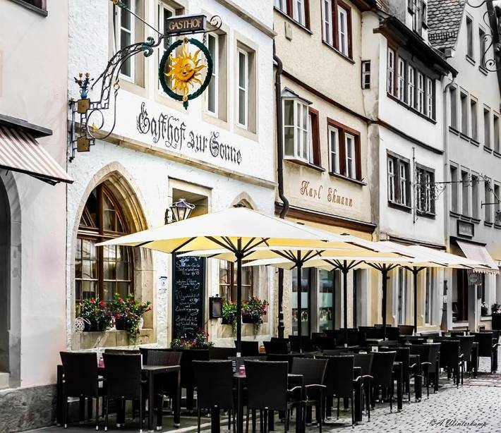 Hotel voor 4 personen, met terras in Rothenburg ob der Tauber