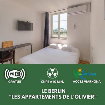 Gîte pour 2 personnes, avec terrasse et vue à Loyettes