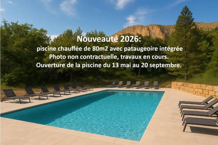 Location de vacances pour 4 personnes, avec jardin ainsi que piscine et vue, animaux acceptés à Moustiers-Sainte-Marie - 2