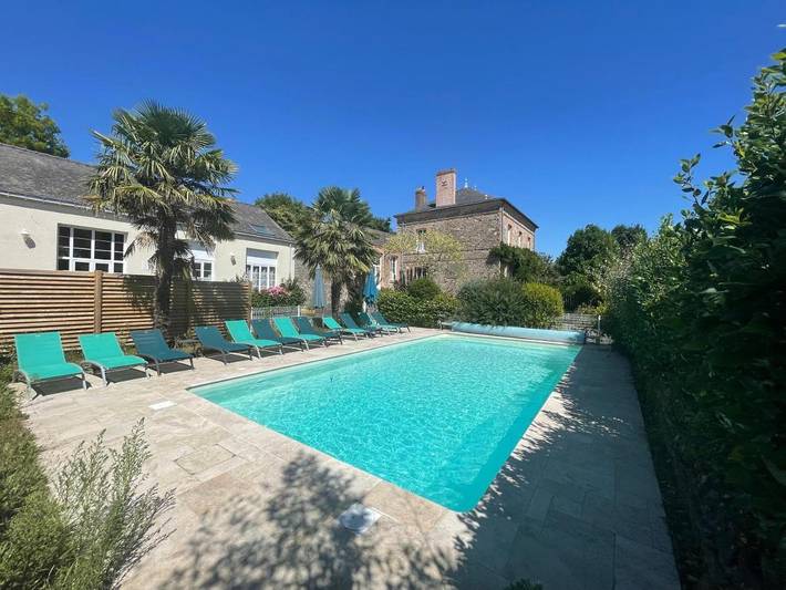 Location de vacances pour 4 personnes, avec vue ainsi que piscine et jardin, animaux acceptés à Missillac - 3