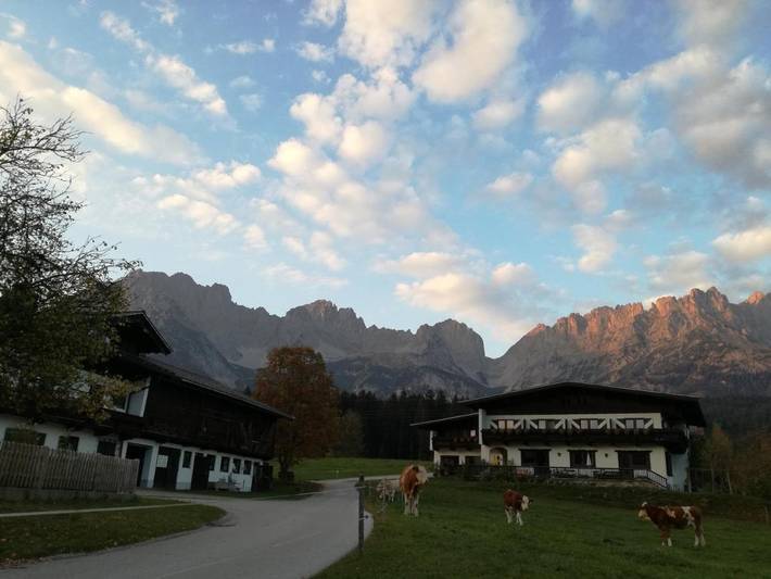 BnB für 3 Personen, mit Balkon und Terrasse sowie Garten und Sauna in Going am Wilden Kaiser