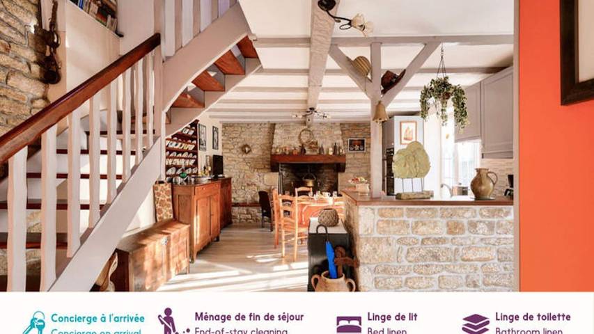 Gîte pour 8 personnes, avec terrasse dans Plage Lehan - 3