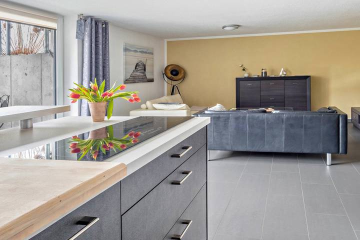 Appartement entier, Appartement moderne Steg 1 dans un endroit calme avec jardin, terrasse et Wi-Fi in Moos, Untersee