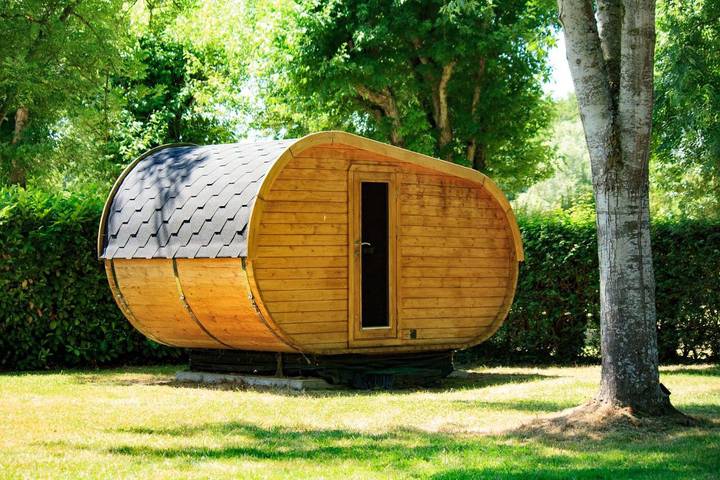 Camping pour 2 personnes, avec Terrasse ainsi que Jardin et Vue