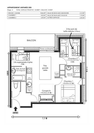 Appartement De Vacances pour 13 Personnes dans Station de Risoul, Risoul, Photo 4