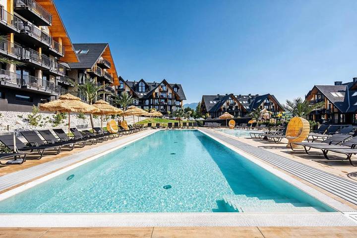 Apartament wakacyjny dla 2 osób, z Balkon i Taras oraz Jacuzzi i Ogród w Czorsztyn