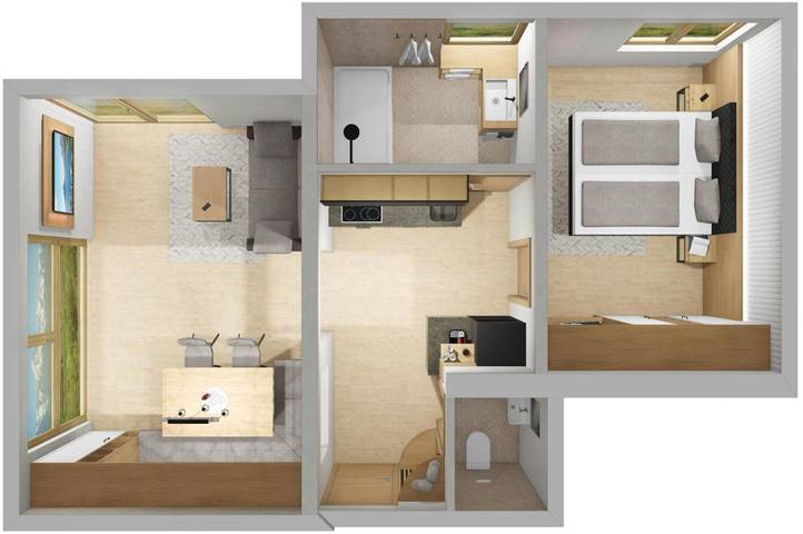 Ferienwohnung für 4 Personen, mit Balkon und Ausblick, mit Haustier - 1