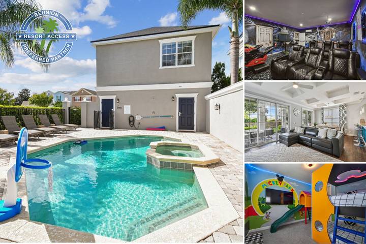 Villa for 10 people, with children pool and balcony/terrace as well as pool in Reunion Resort