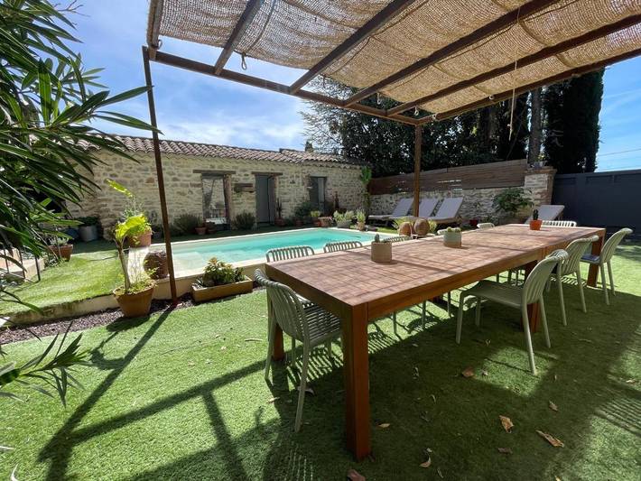 Maison de vacances pour 10 personnes, avec piscine et jacuzzi ainsi que sauna et jardin