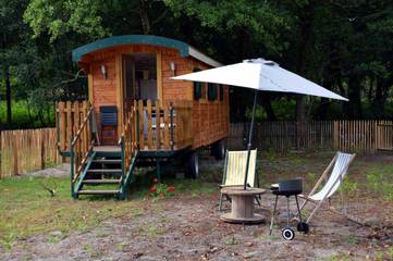 Tente pour 2 personnes, avec jardin et vue dans les Landes