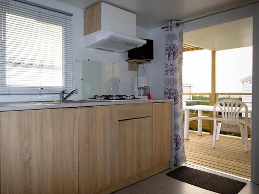 Camping Belle Etoile - Mobile home 6 persons - Comfort Terrace Sea Side in Gouville-sur-Mer, Coutances