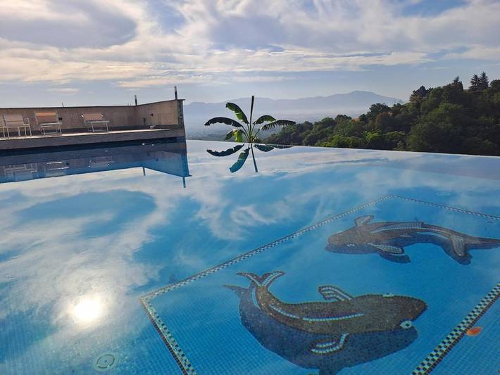 Appartamento per 4 persone, con giardino e panorama nonché piscina, con animali domestici a Fiano Romano