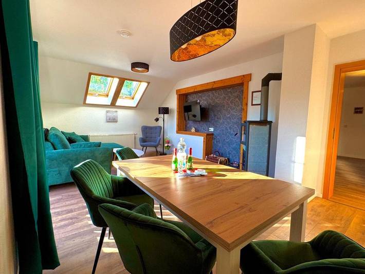 Ferienwohnung für 6 Personen, mit Balkon und Terrasse sowie Garten und Ausblick in Sohland a. d. Spree