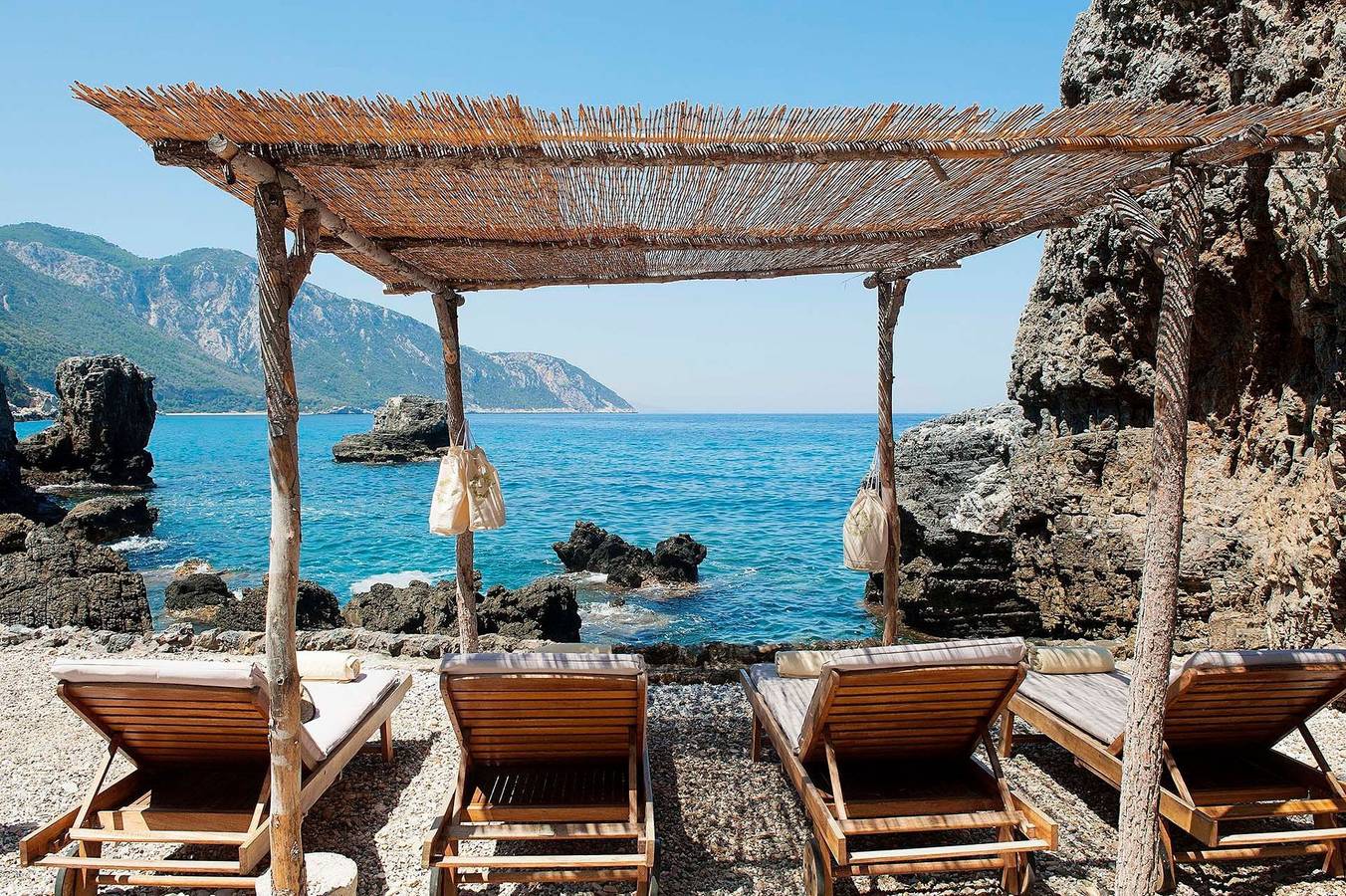 Dazzling Samos Villa | Villa Mafalda | 3 Villa Complex | 10 Bedrooms | Beach Front | Breathtaking Sea Views | Spacious Furnished Sun Terrace | Private Outdoor Pool | Bbq Facilities | Shaded Outdoor Dining Area | Private Garden | Karlovasi in Samos