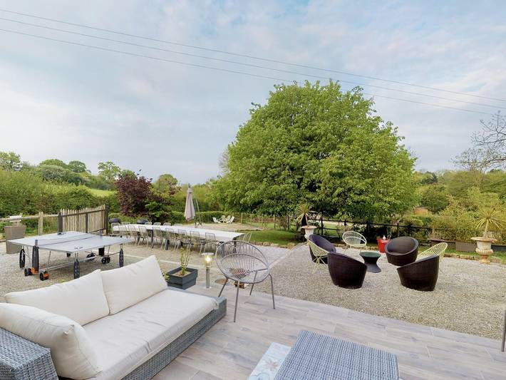 Maison de campagne pour 25 personnes, avec jardin et sauna, animaux acceptés à Tamerville - 4