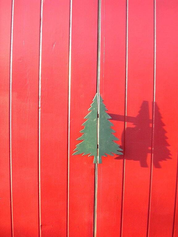 Urige Hütte auf Arbeits Weihnachtsbaum-Bauernhof in Se Küsten Rhode Island in Newport County