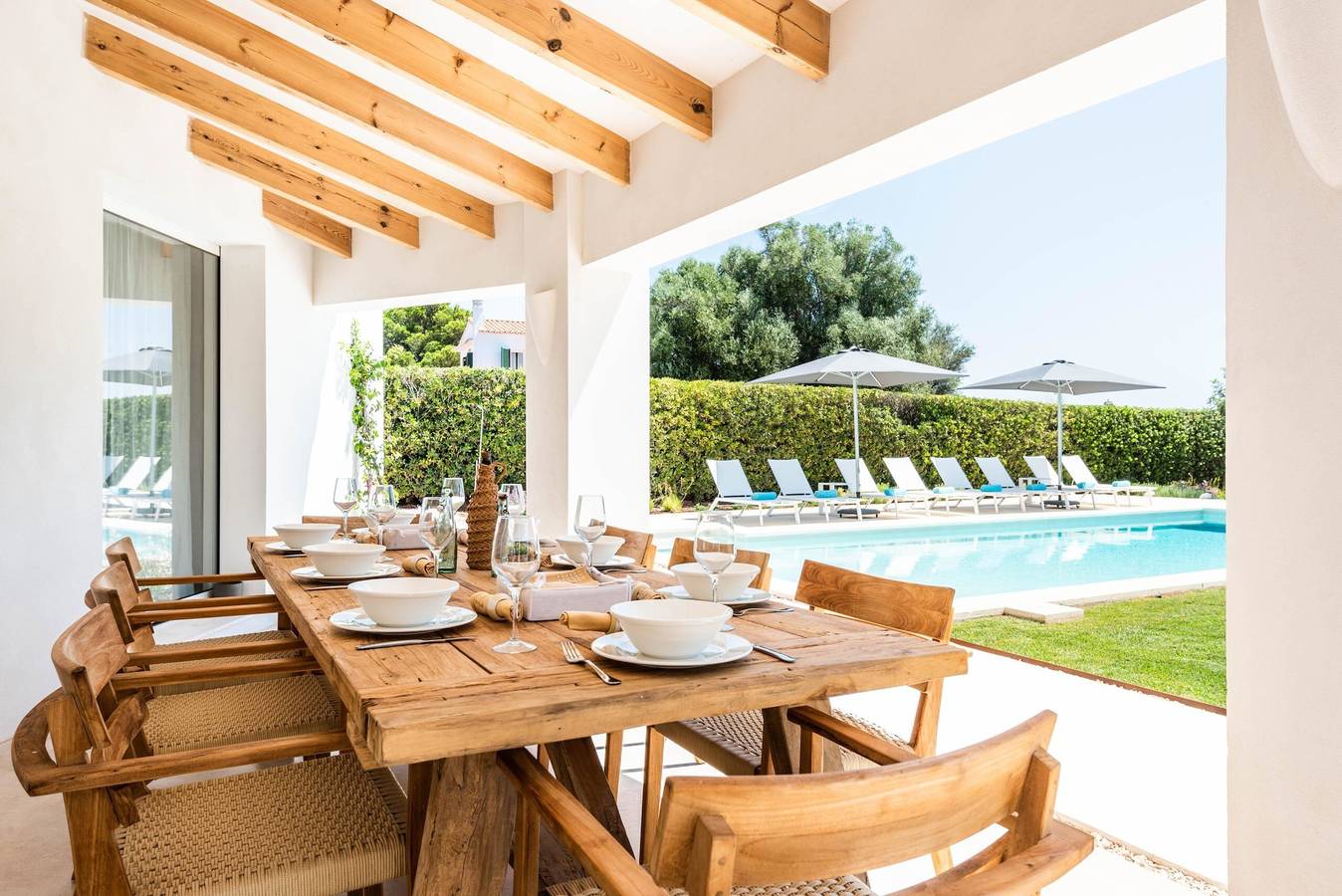'Villa Bini Mapa' con piscina, terraza, jardín y Wi-Fi in Binibeca, Sant Lluís