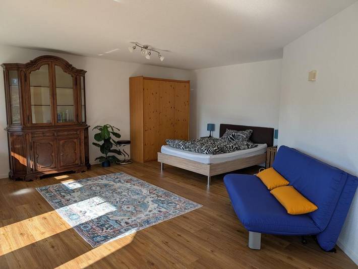 Ferienwohnung für 4 Personen, mit Terrasse und Garten sowie Ausblick
