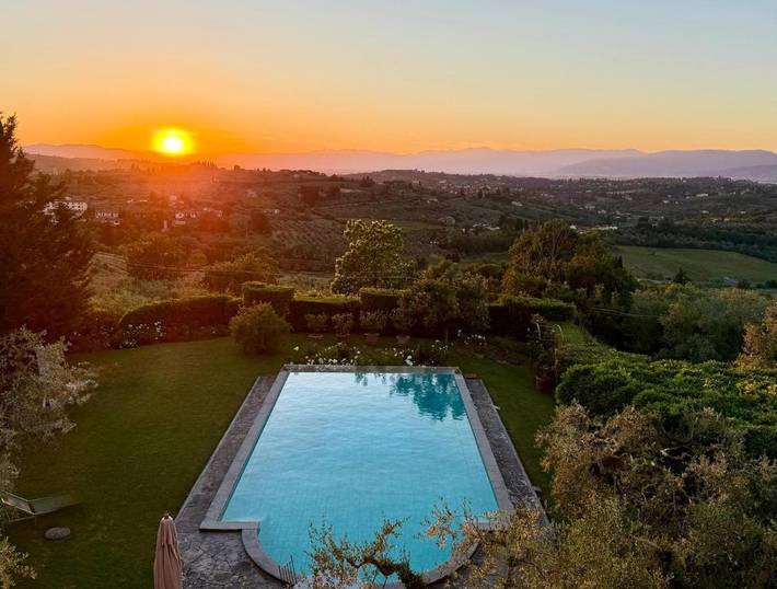 Villa per 10 persone, con Terrazza e Giardino nonché Piscina e Panorama a Impruneta